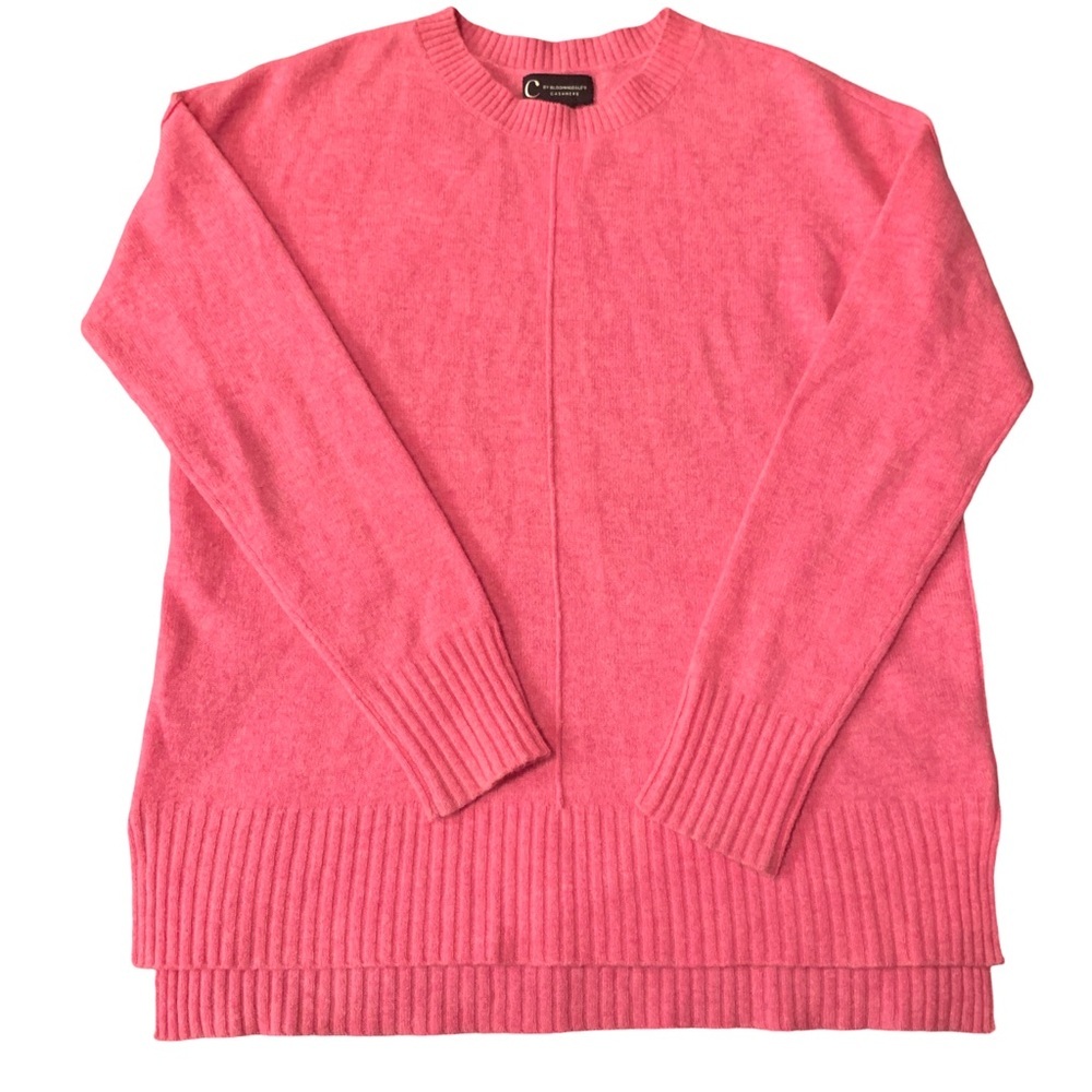 C by Bloomingdale's Women's Cashmere Sweater 100% 2-Ply Size XS Pink